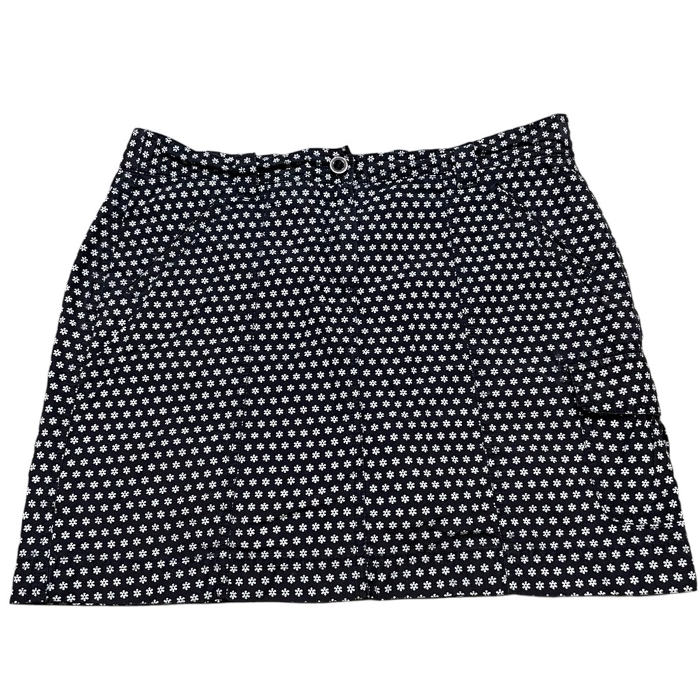 Land’s End Navy Floral Activewear Travel Skort.  Size 12